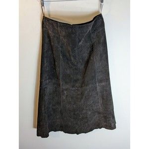 NEW PECK & PECK Chocolate Suede Leather Shirt Size 14